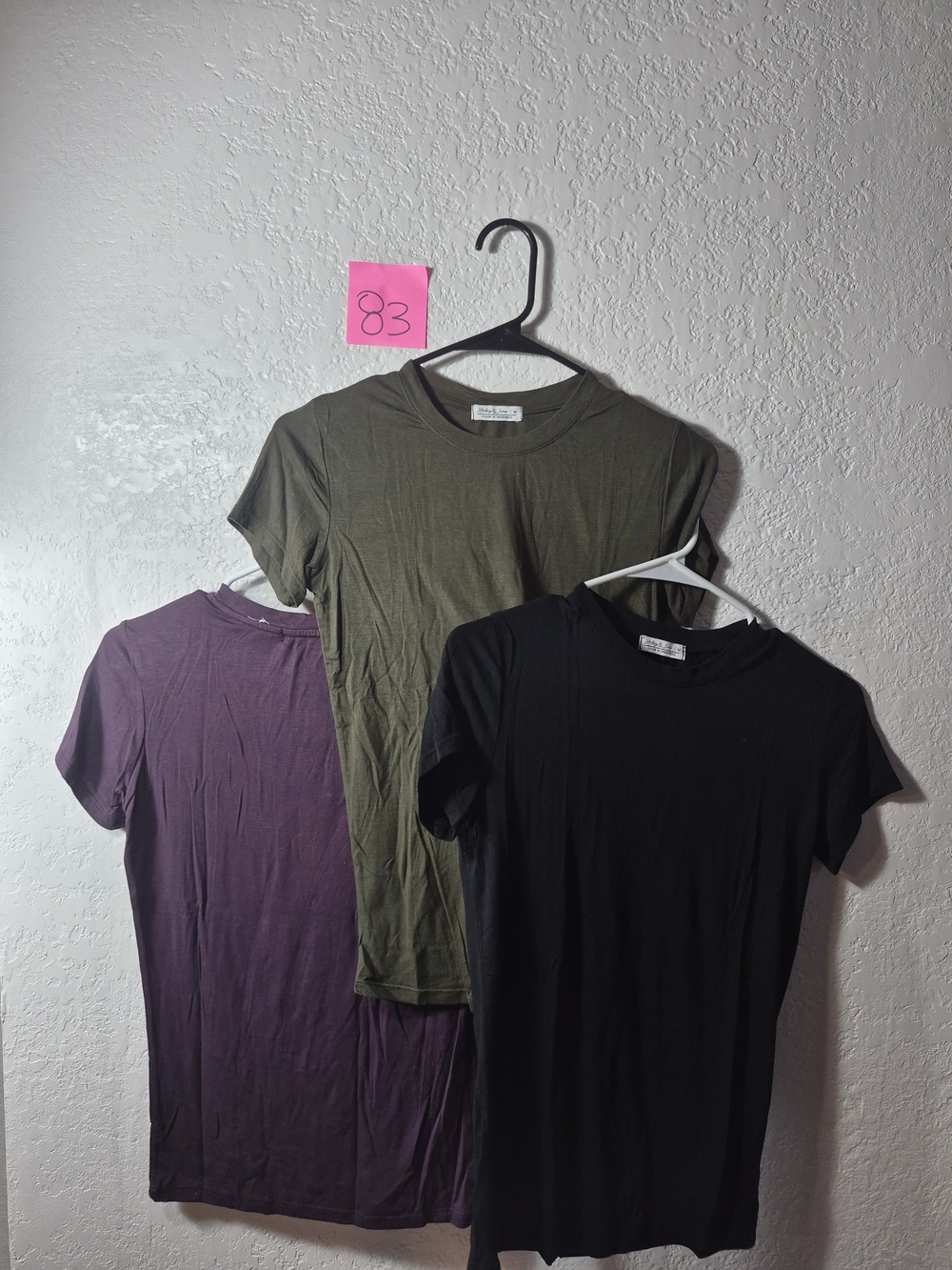 Haley & June Womens Every Day Crew Neck Tees 3 Pack - MEDIUM